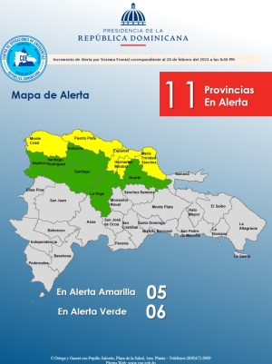 Incremento de alerta por Sistema Frontal 20,2,2024 6,30 pm