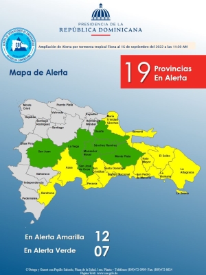 AMPLIACI&Oacute;N DE LA DECLARATORIA DE ALERTA TEMPRANA  16 de septiembre, 2022 ----11:30 am