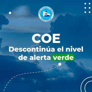 El COE descontin&uacute;a el nivel de alerta verde