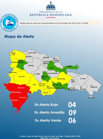 Modificación de Alerta 29.10.2025 11 am