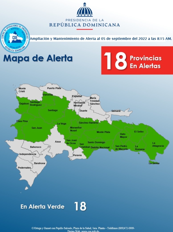 Ampliación y Mantenimiento de alerta por Vaguada (05,09,2022, 8,00am)