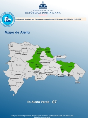 El COE emite el nivel de alerta verde para 07 provincias
