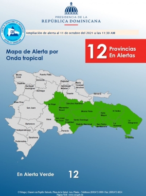 Emisi&oacute;n de alerta por onda tropical (11-10-2021)