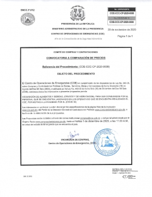 CONVOCATORIA  PROCESO 0008