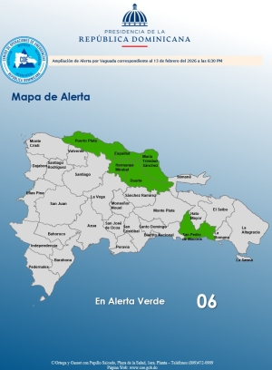 El COE ampl&iacute;a 06 provincias en alerta verde