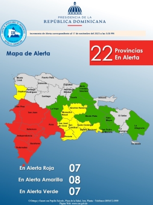 INCREMENTO DE ALERTA 17 de noviembre, 2023 : 7:30 pm