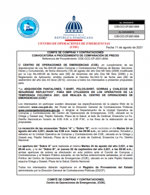 (PROCEDIMIENTO DE COMPARACION DE PRECIOS DE BIENES Y SERVICIOS)