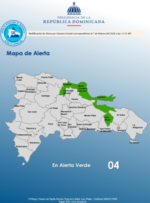 El COE mantiene 04 provincias en alerta verde