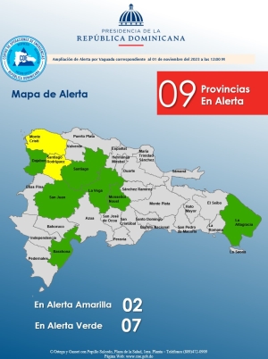 Ampliaci&oacute;n de alerta verde, 01 de noviembre del 2023.. 12, m