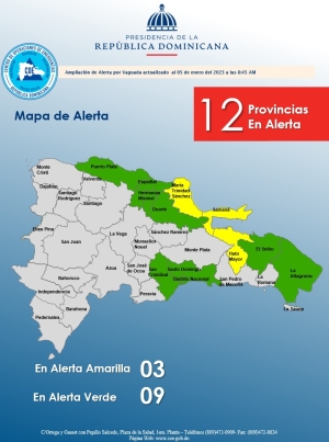Ampliaci&oacute;n de alerta por Vaguada 05,01, 2023, 9:00 am