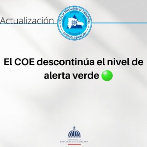 El COE descontin&uacute;a el nivel de alerta