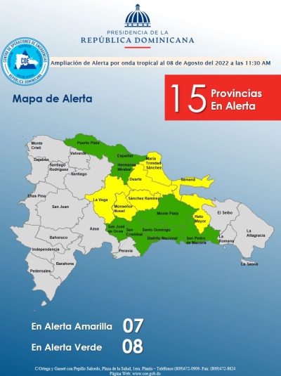 Ampliación de alerta por Vaguada 8-08-2022, 11,30 AM