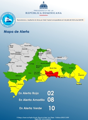 Incremento de alerta por Onda Tropical 4,7,2024, 5.30pm