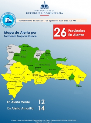 Informe de Situaci&oacute;n No. 4 Depresi&oacute;n tropical Grace (17 de agosto, 2021 7:00 AM)