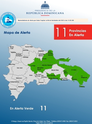 Informe de Situaci&oacute;n No. 05 Onda Tropical 11:30 am