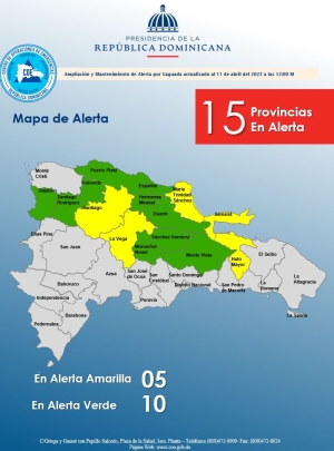 Ampliaci&oacute;n de alerta ,11 de ABRIL del 2023. 11,30,am