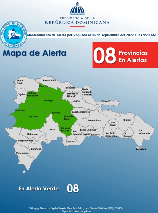 Mantenimiento de alerta por Vaguada (06,09,2022, -- 9:20am)