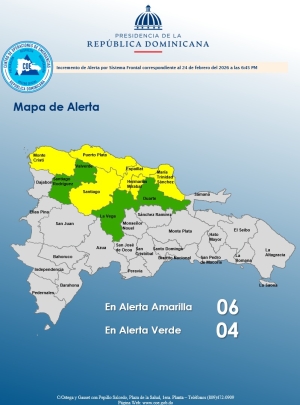 El COE coloca 06 provincias en alerta amarilla y mantiene 04 en verde