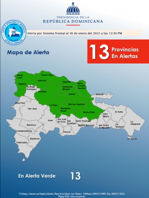 AMPLIACI&Oacute;N DE ALERTA (30 de enero 2022 12:30 pm)