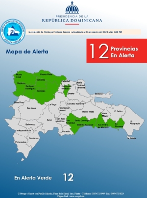 Ampliaci&oacute;n, alerta verde, 16 de marzo del 2023. 5,pm