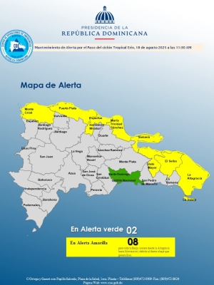 MANTENIMIENTO DE ALERTA HORA: 11:30 am Santo Domingo, D. N. 18 agosto del 2025