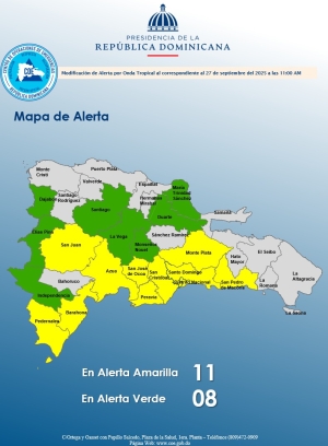 PRELIMINAR Informe de Situaci&oacute;n No. 03 Vaguada HORA: 11: 00 AM. Santo Domingo, D. N. 27 de septiembre del 2025.